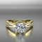 Petite Pave 1.1 Carat Diamond Solitaire Engagement Ring - 02US11
